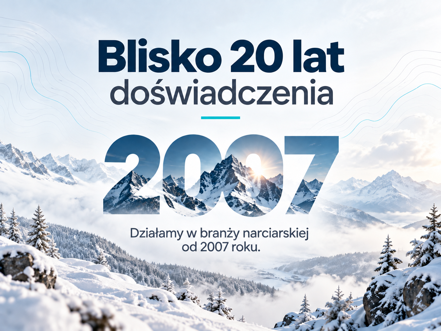 Blisko 20 lat doświadczenia w branży narciarskiej od 2007 roku